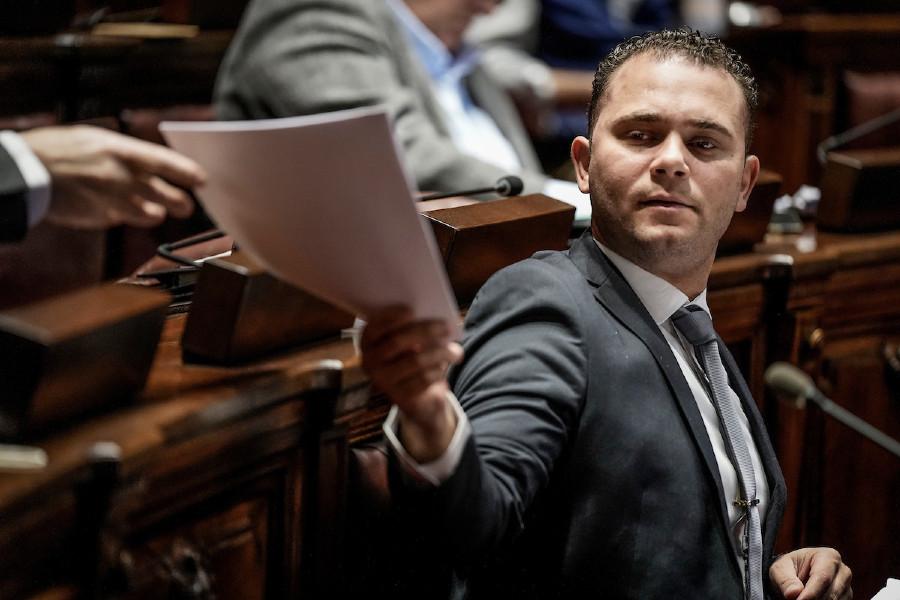 Rodrigo Albernaz en Cámara de Diputados del Palacio Legislativo en Montevideo. Foto: Javier Calvelo/ adhocFOTOS