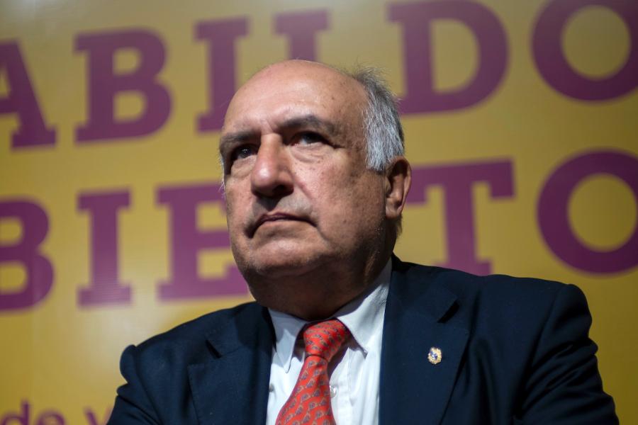 Guillermo Domenech, durante la conferencia de prensa de Cabildo Abierto Foto: Pablo Vignali / adhocFOTOS