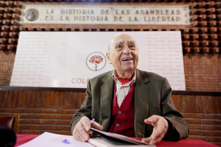 Julio María Sanguinetti durante la convención del Partido Colorado en la sede del partido en Montevideo. Foto: Javier Calvelo / adhocFOTOS