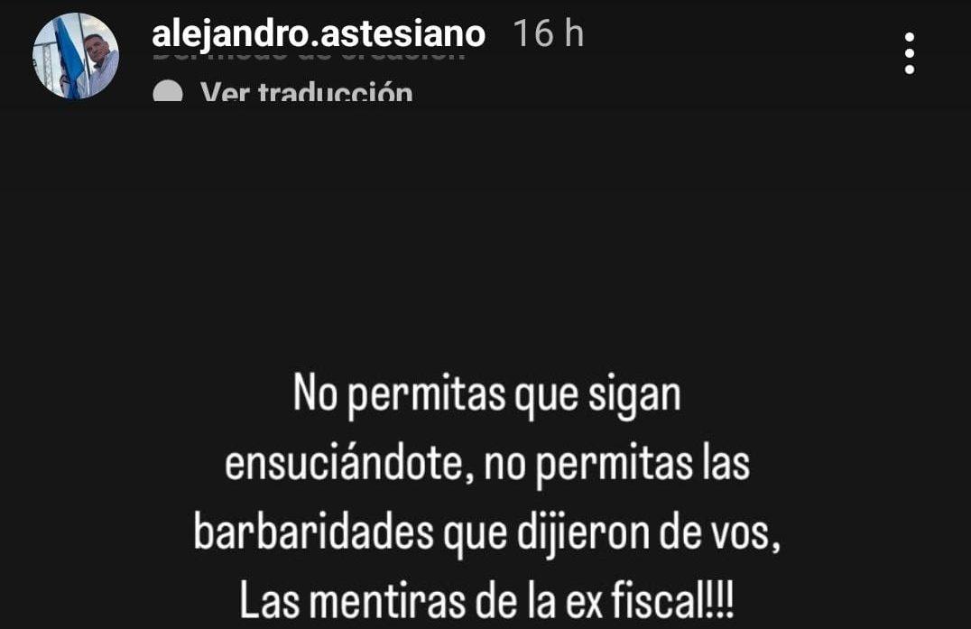 Mensajes en una red social con la firma de Astesiano cargan contra Fossati