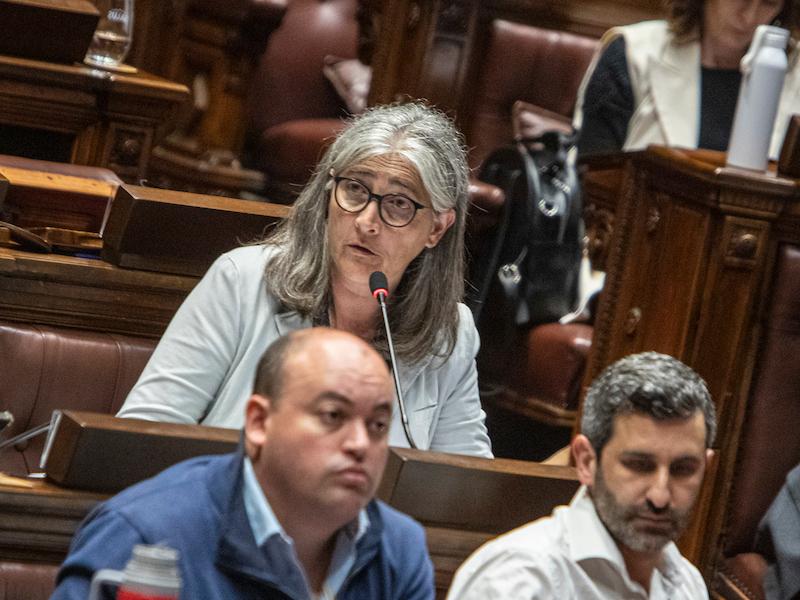 Sesion de la Asamblea General para discutir el levantamiento del veto a la ley de Casa de Galicia, en el Palacio Legislativo en Montevideo. Foto: Mauricio Zina / adhocFOTOS