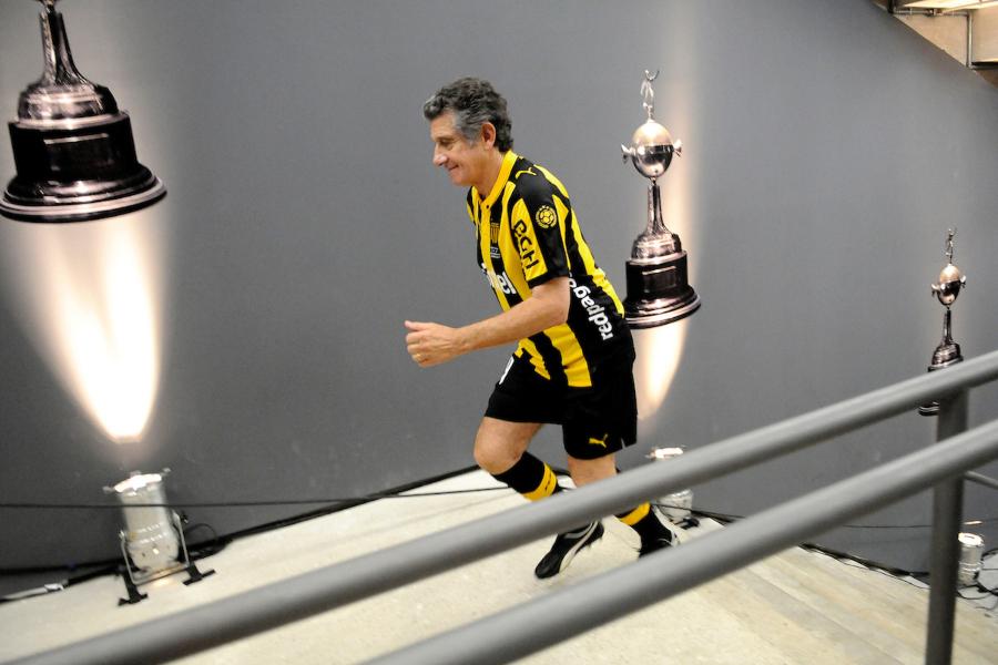 Fernando Morena durante la inauguración del Estadio Campeón del Siglo. Foto: Javier Calvelo/ adhocFotos