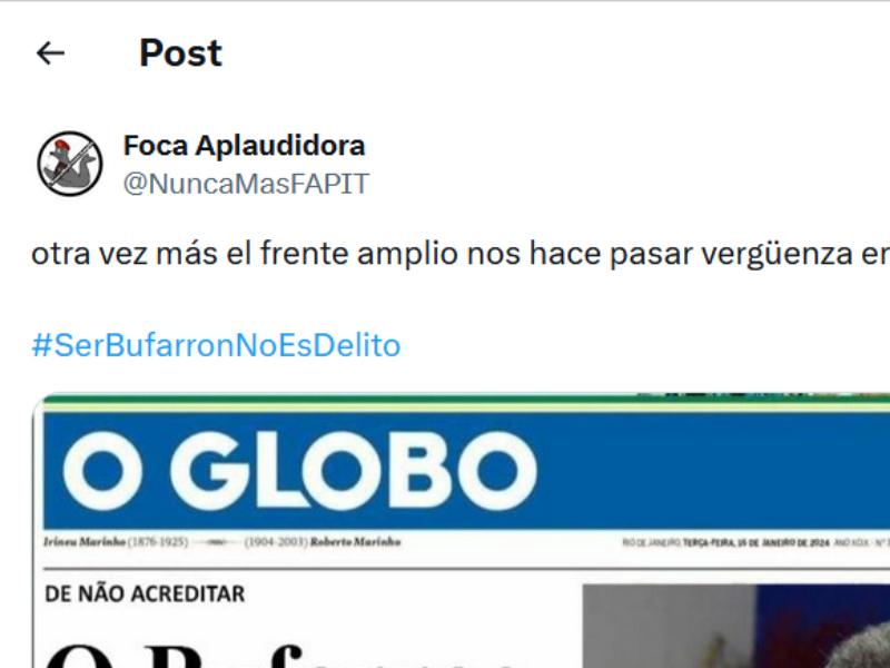 Campaña sucia: falsifican la tapa de O Globo para divulgar denuncia de Romina Celeste