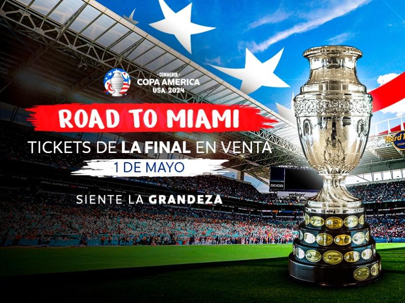 Anuncio de venta de las entradas para la Copa América 2024. Imagen: Conmebol.