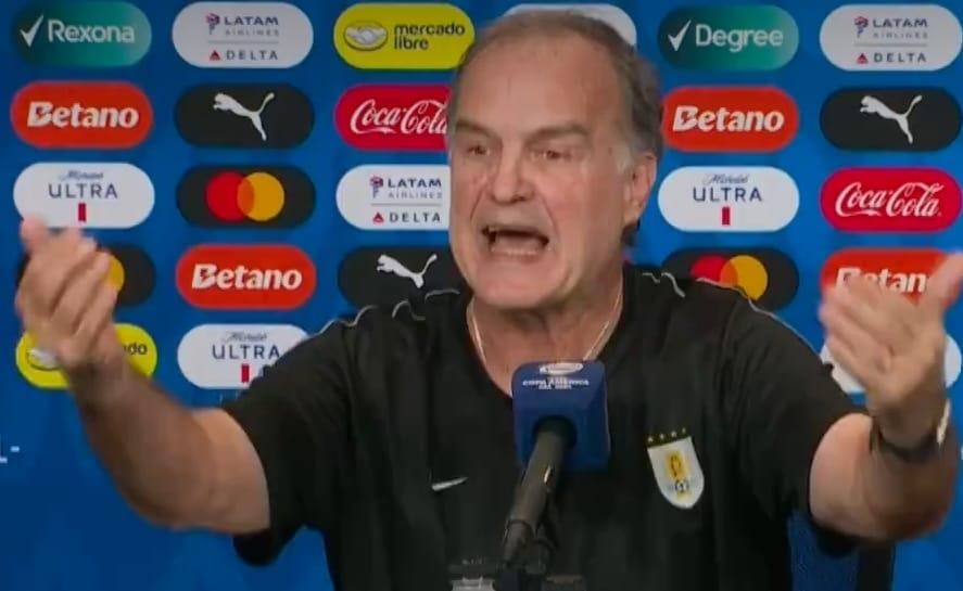 Bielsa en caliente: defendió a los jugadores de la Celeste y cruzó a los organizadores de la Copa América