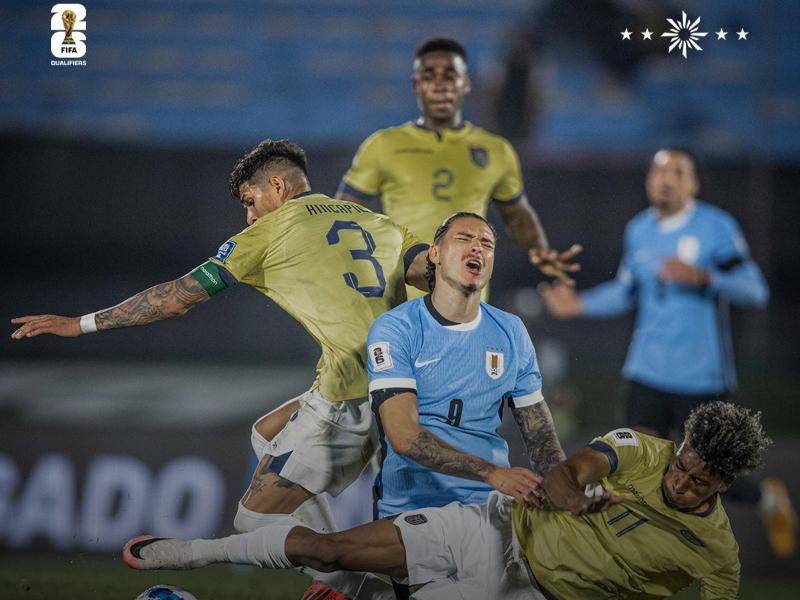 Uruguay vs Ecuador. Foto: Twitter Selección Uruguaya.