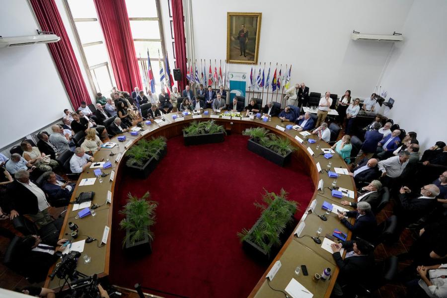 50° Sesión Plenaria del Congreso de Intendentes en la sede de la Intendencia de Montevideo. Foto: Javier Calvelo / adhocFOTOS