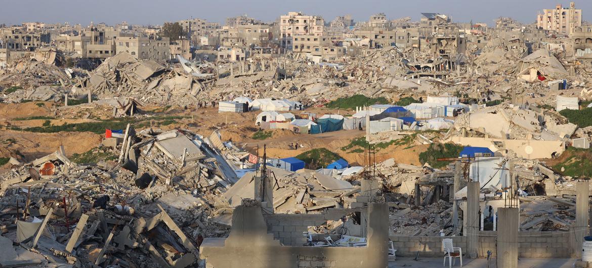 Destrucción en Gaza. Imagen: ONU